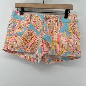 Lilly Pullitzer Women 2 The Walsh‎ 3" Short Blue Tini Bikini Cotton Lightweight